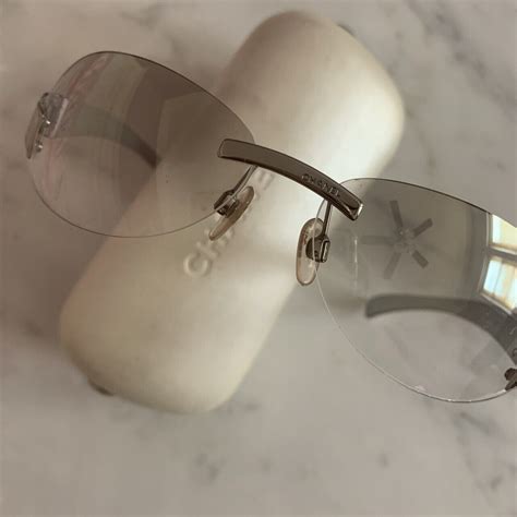 chanel vintage sunglasses rimless|authentic chanel sunglasses.